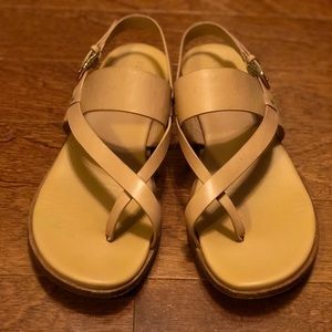 Cole Haan Anica thong sandal in nude leather